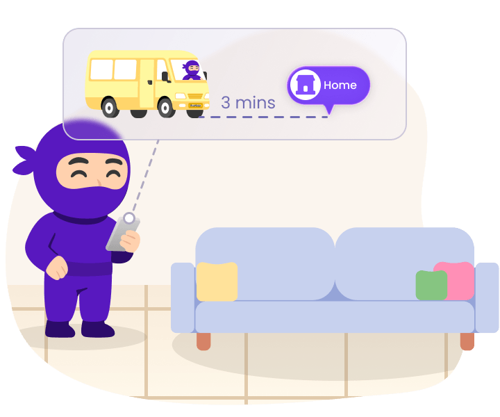 Ninja tracking child